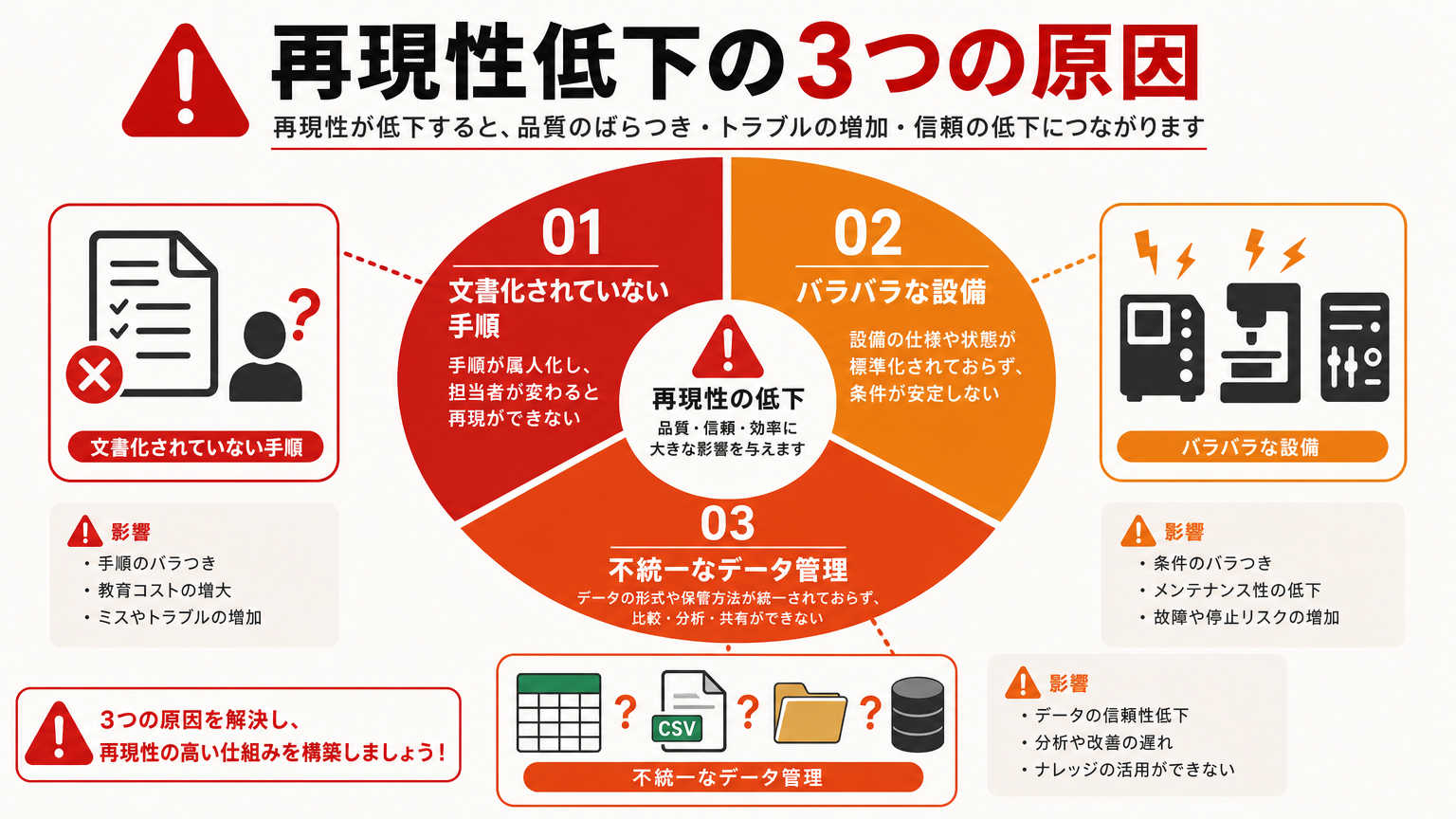 研究の再現性が低下する主な原因